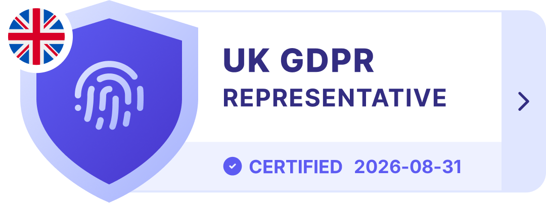 Prighter certificate — UK GDPR Representative